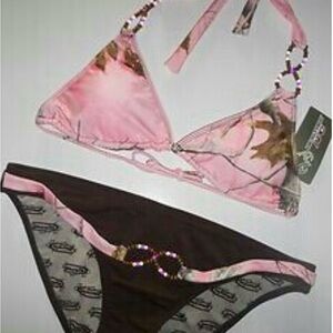 Realtree Pink and Brown Bikini Set
